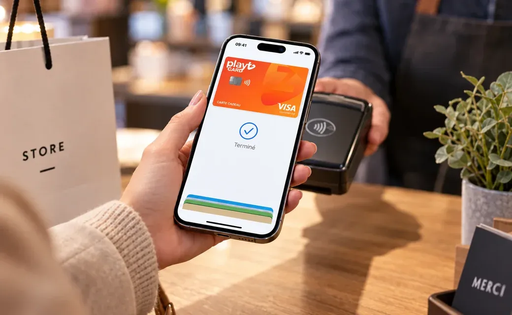 Un paiement sans contact avec la carte Playz depuis Apple Wallet