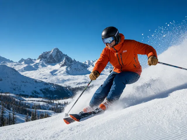 Des skieurs sur une piste enneigée